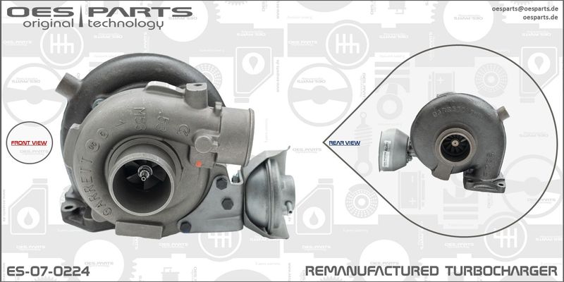 OES PARTS kompresorius, įkrovimo sistema ES-07-0224